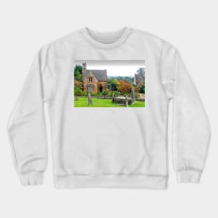 Blockley Village Cottage Cotswolds Gloucestershire Crewneck Sweatshirt